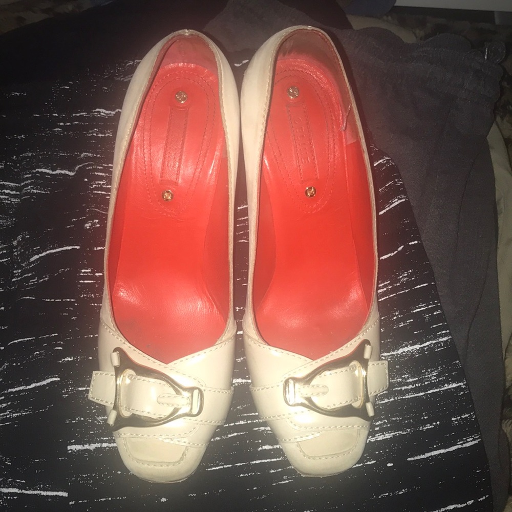 Celine Italian leather pumps, wood heel,beautiful.